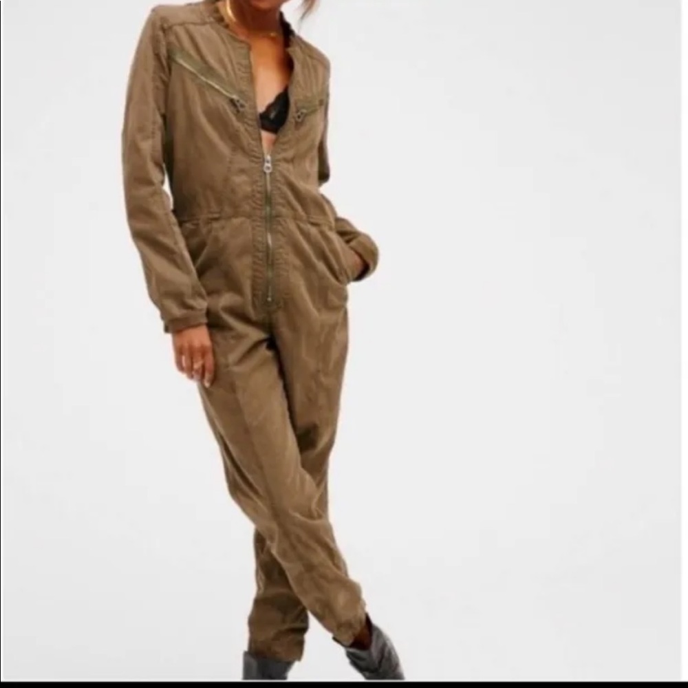 Free People FP Jumpsuit Utility Coverall Maroon size 8